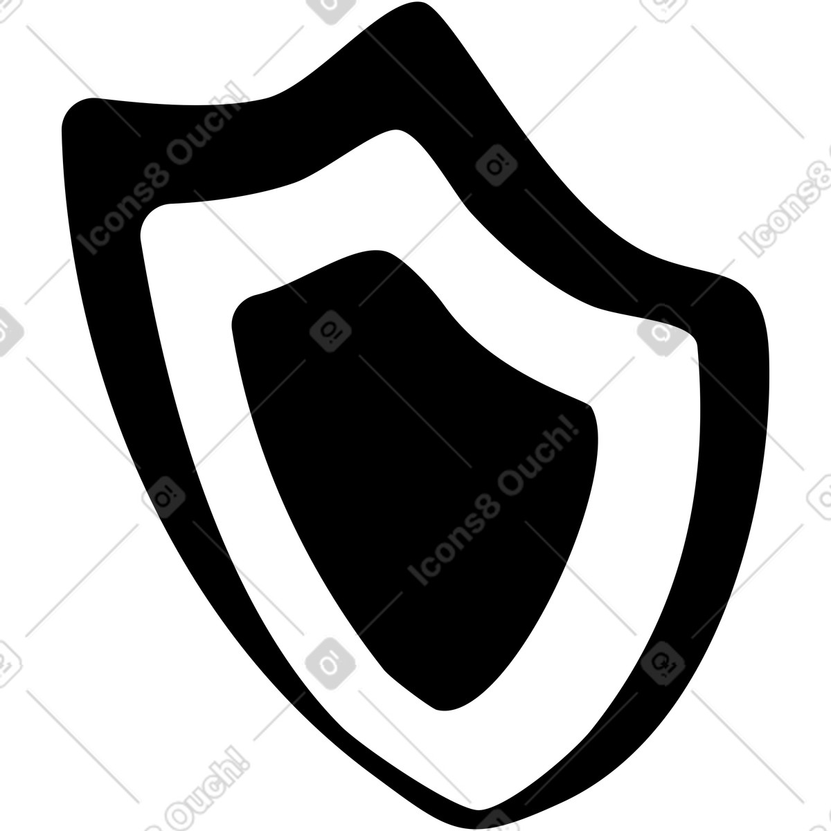 Schild-Illustration im Line-Stil als Download in PNG, SVG