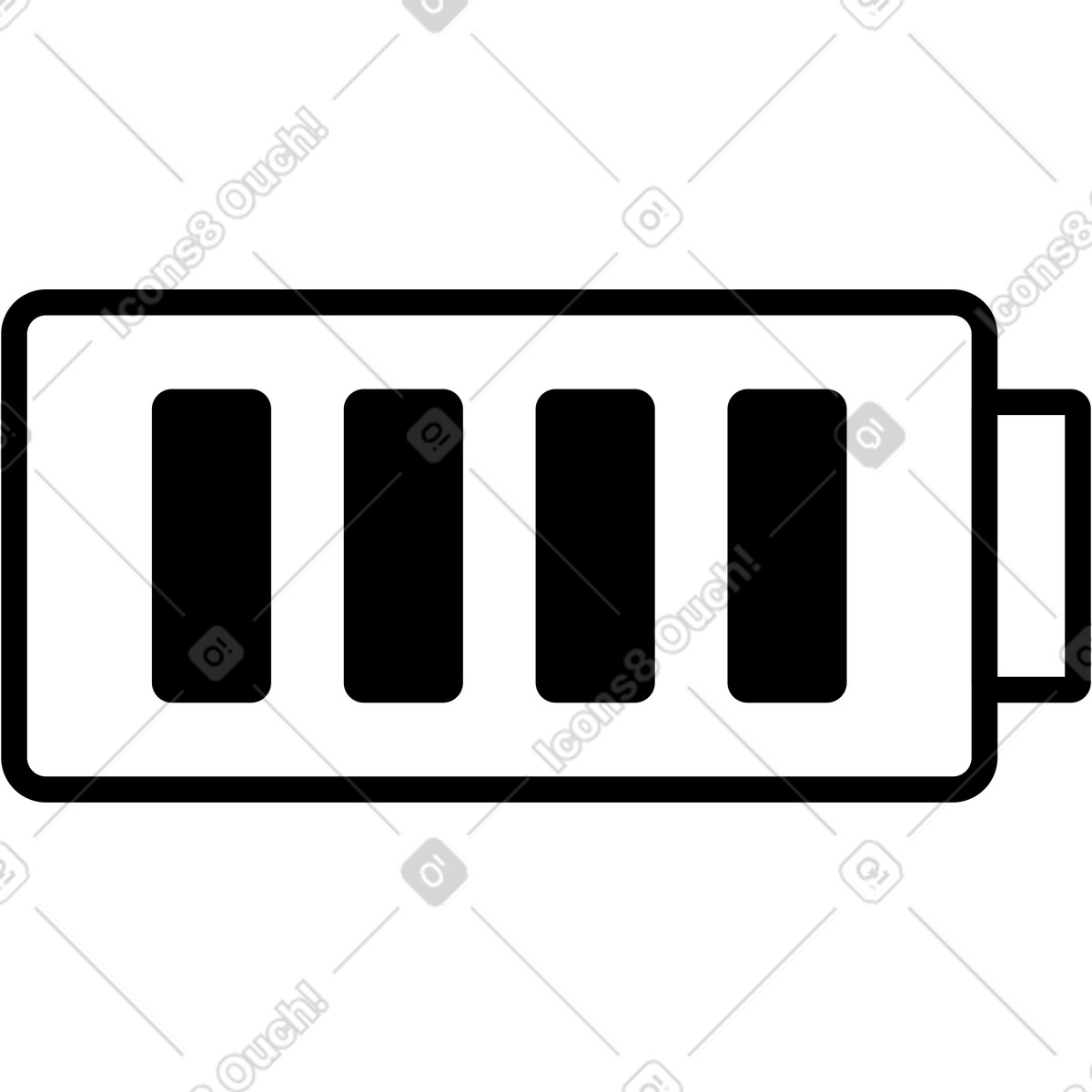 Batteria piena illustrazione in stile Weekday scarica in PNG, SVG