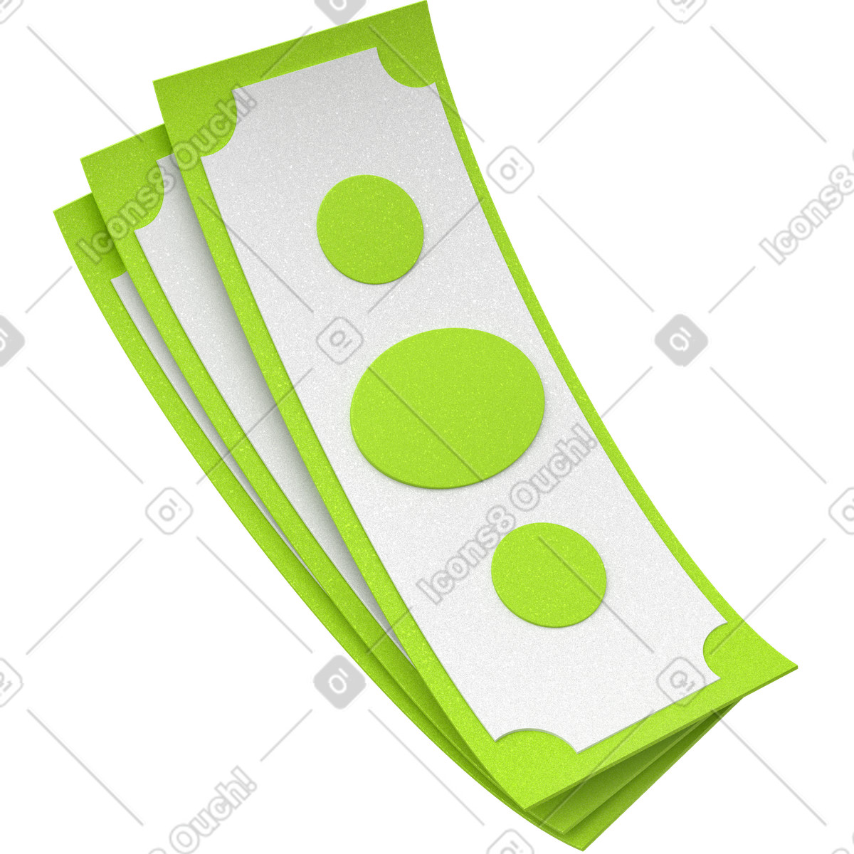 下载 3D Enterprise 风格的 纸币 插画，支持 PNG、SVG 格式
