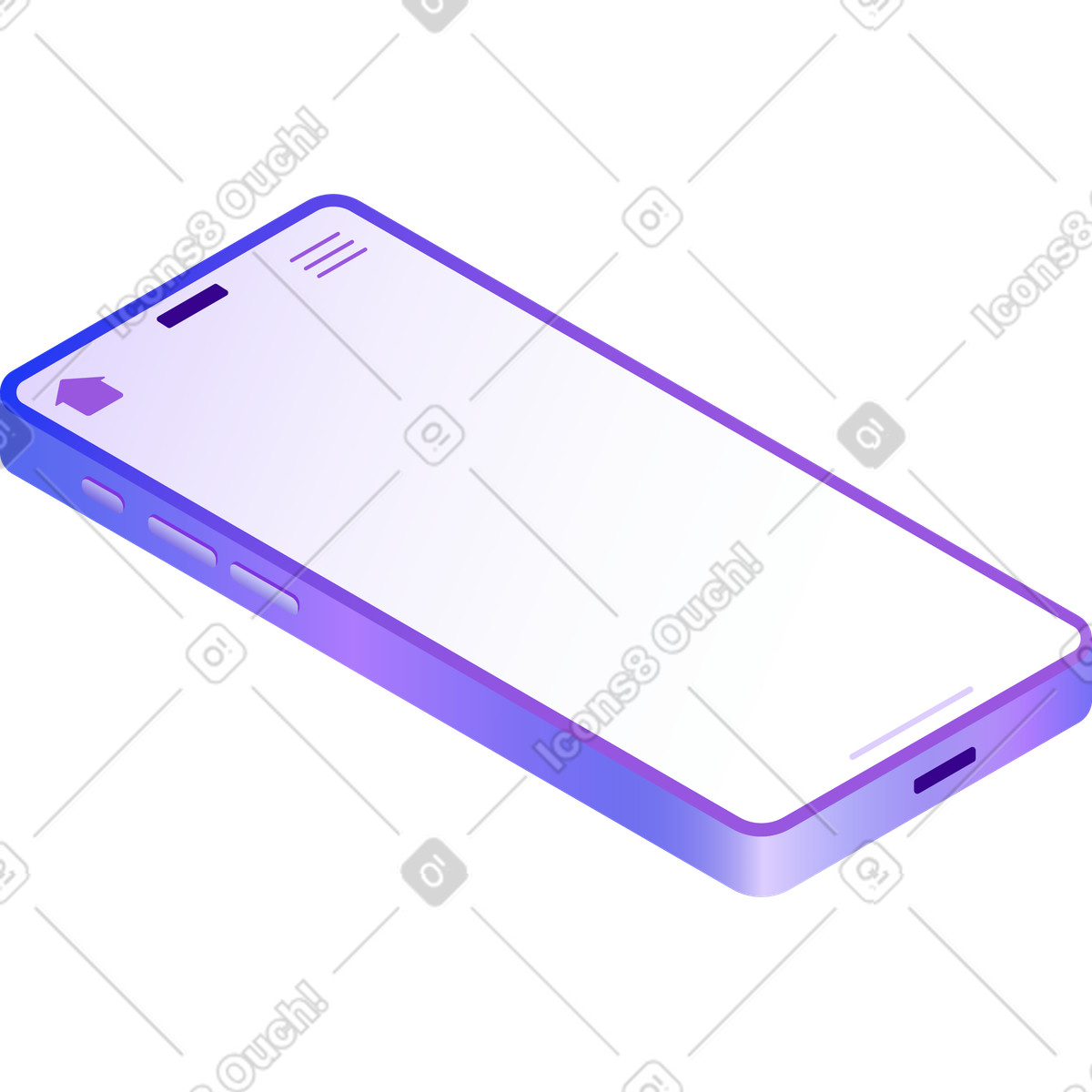 Illustration Téléphone portable dans le style Hi-tech à télécharger aux formats PNG, SVG