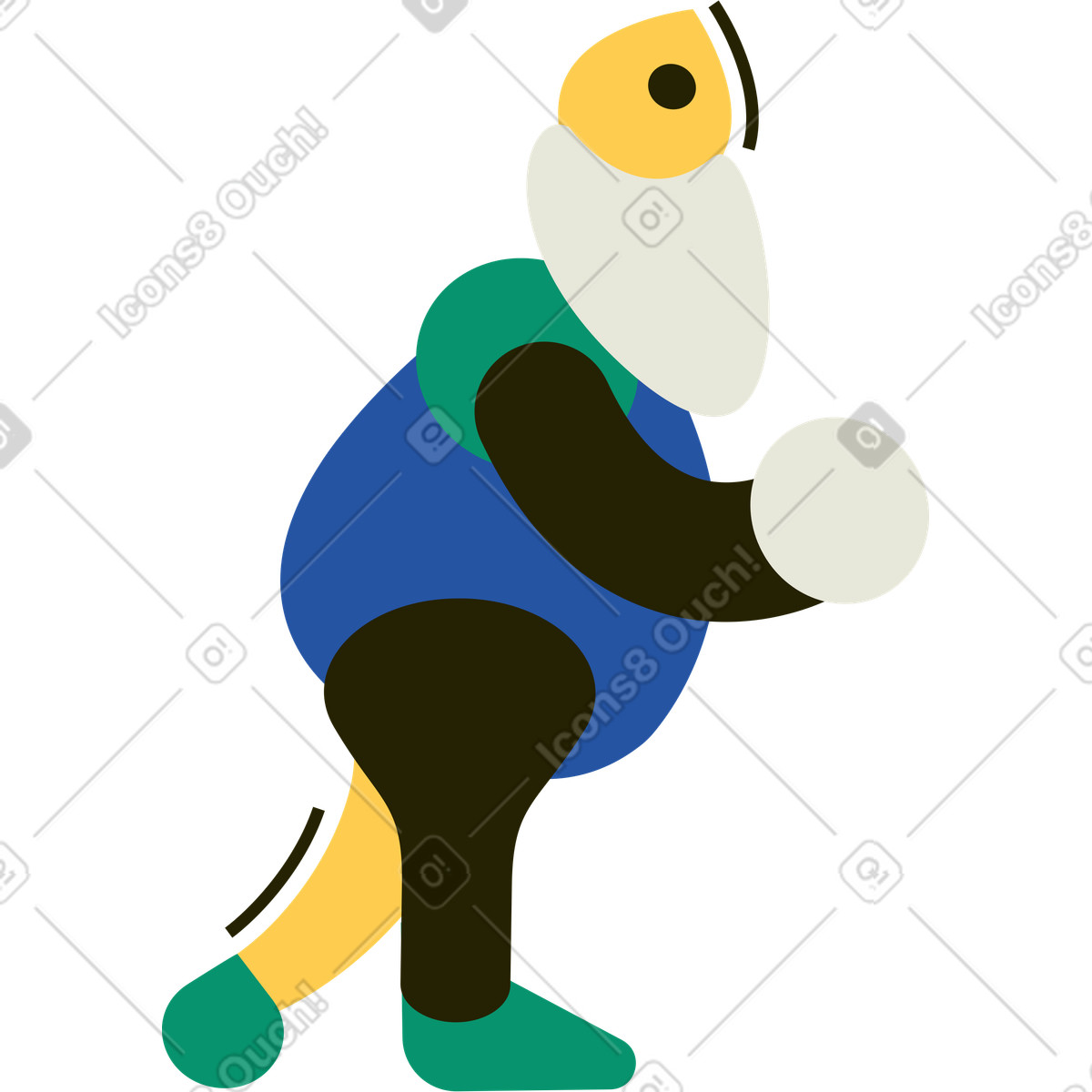 Ilustración Hombre en estilo Spot a descargar en PNG y SVG