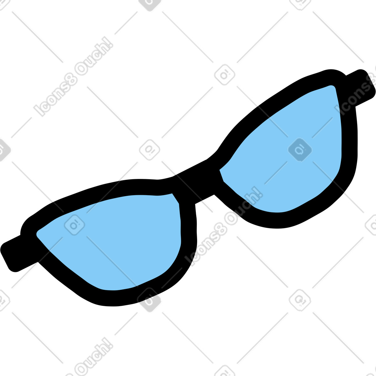 Illustration Des lunettes de soleil dans le style Notes à télécharger aux formats PNG, SVG