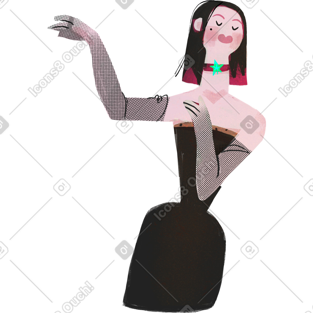 Fabulous スタイルの 夫人 のイラストをPNG、SVG形式でダウンロード