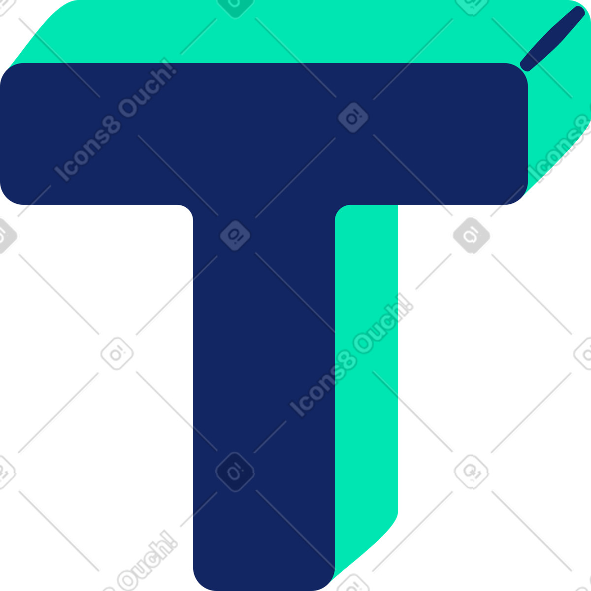Lettera t illustrazione in stile Cyborg scarica in PNG, SVG