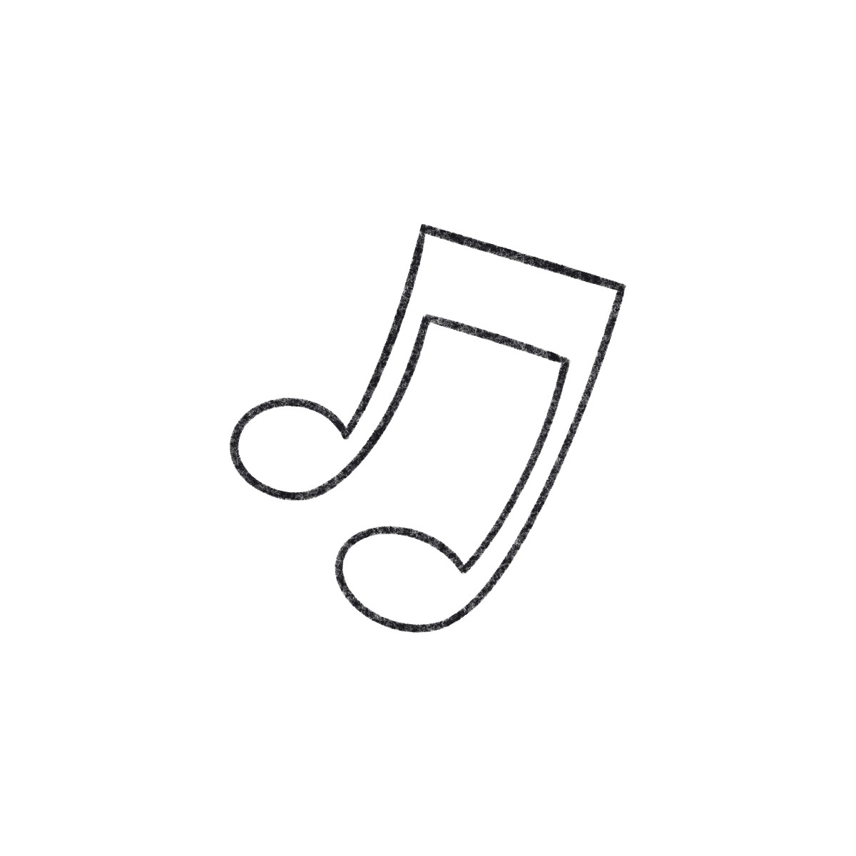 Bonbon Line スタイルの Musical note のイラストをPNG、SVG形式でダウンロード