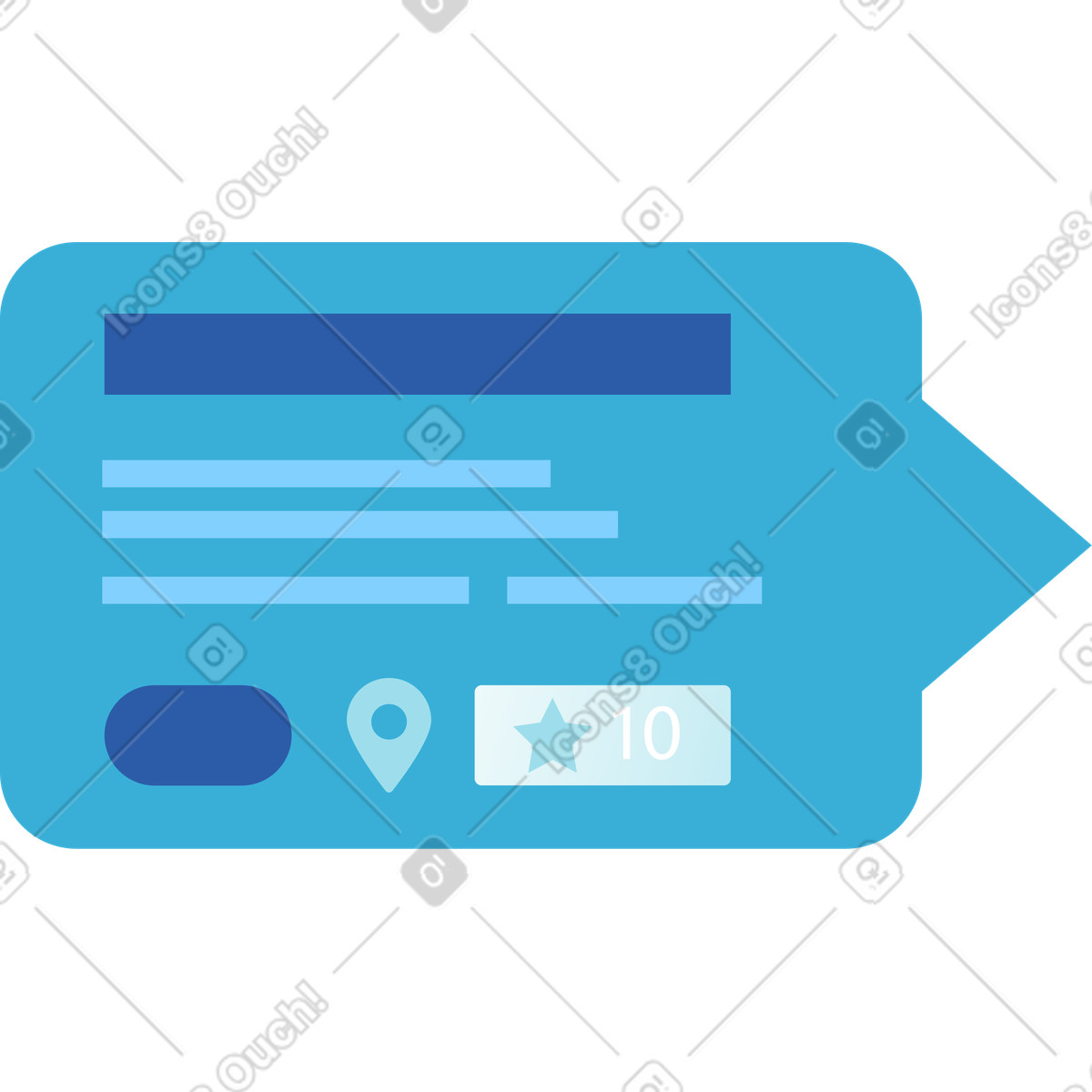 Speech bubble with a user profile inside illustration in Daily style download in PNG, SVG