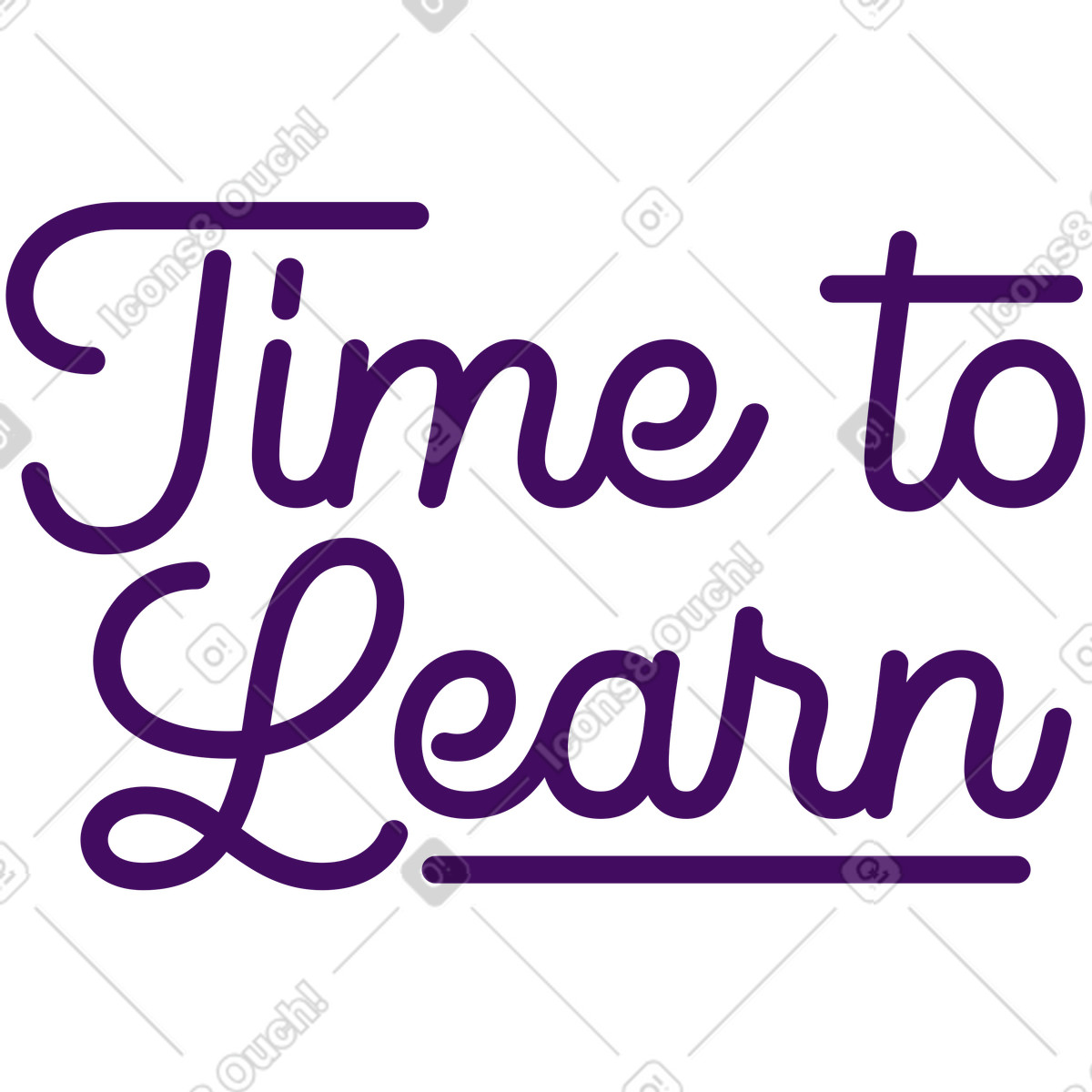 Lettering time to learn illustration education clipart graphics vectors