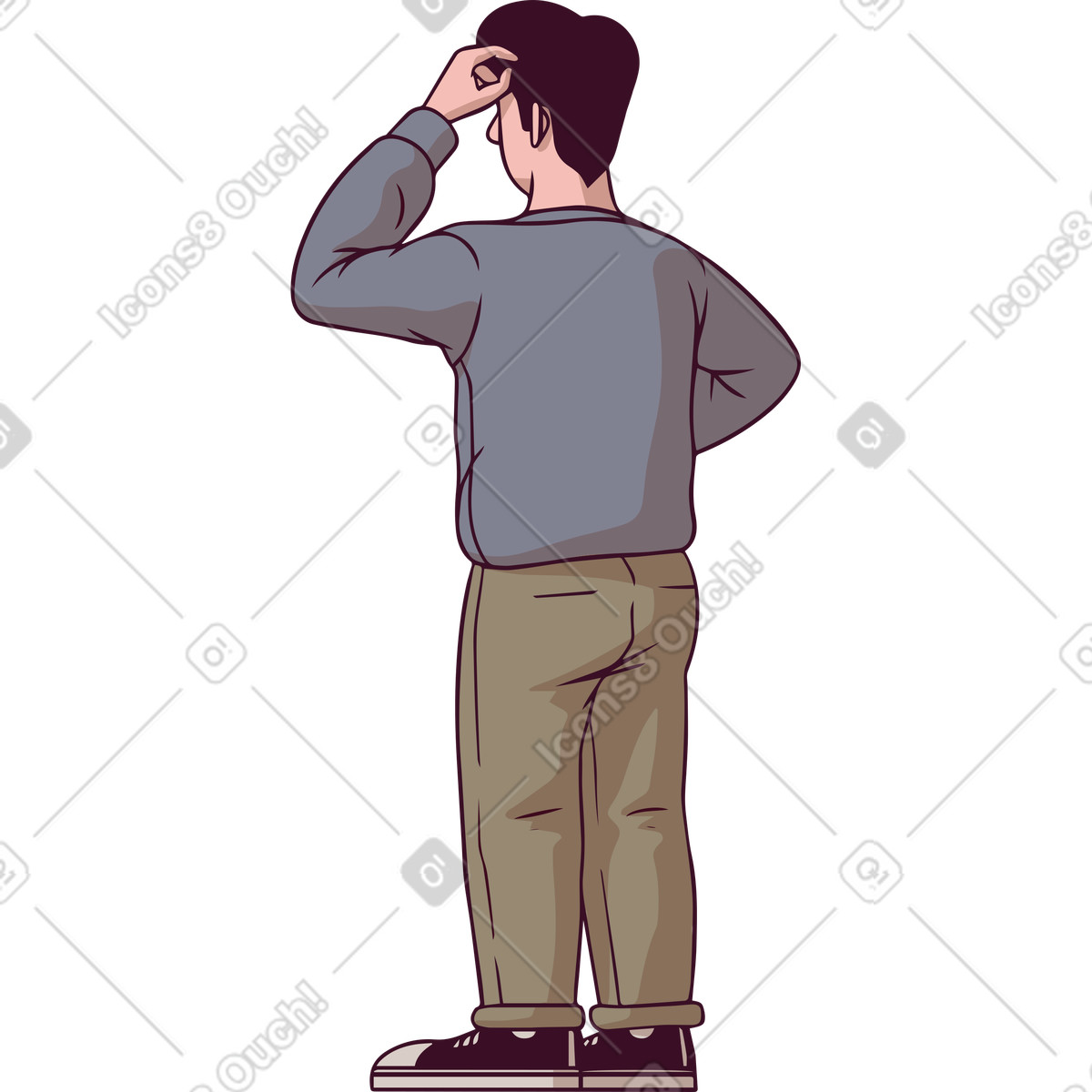 Eastwood スタイルの おとこ のイラストをPNG、SVG形式でダウンロード