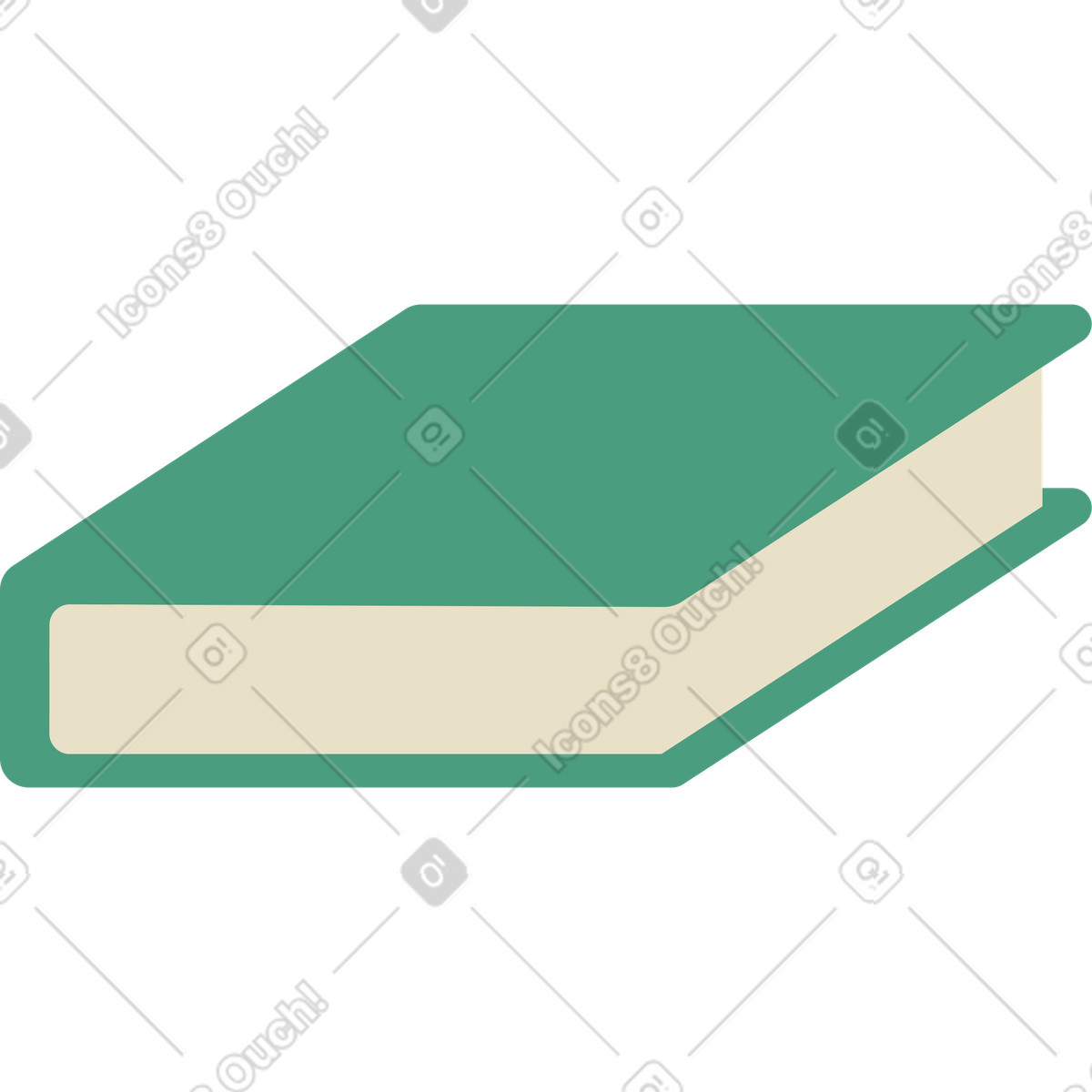 Buch-Illustration im Macaroni-Stil als Download in PNG, SVG