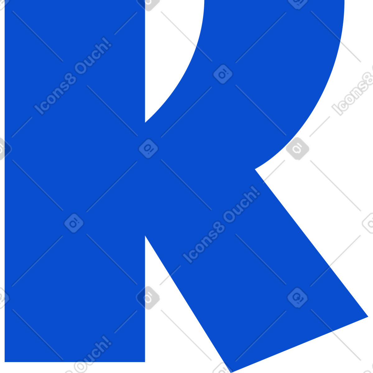 Lettera k illustrazione in stile Tiny scarica in PNG, SVG