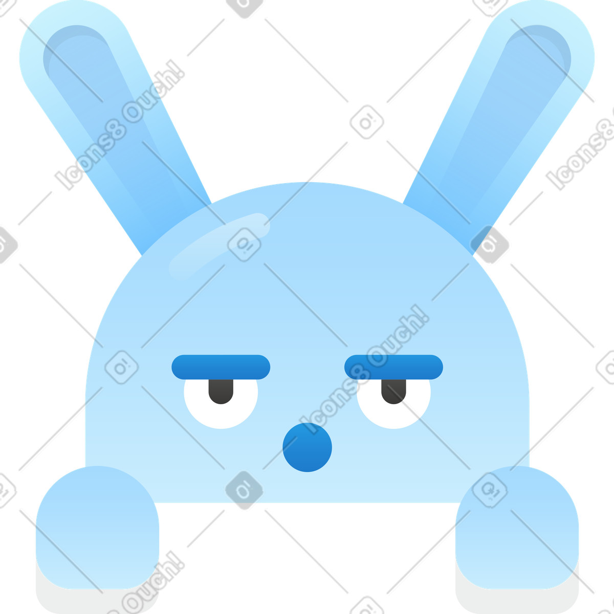 Ilustração de Coelho em no estilo Hugo para baixar em PNG, SVG