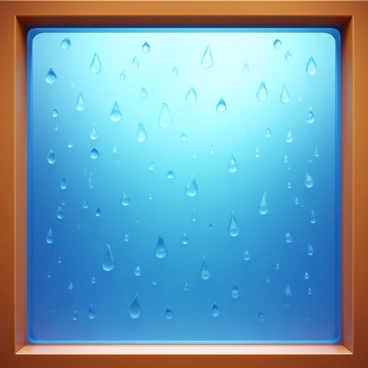 Raindrops creating rhythmic patterns on a window
