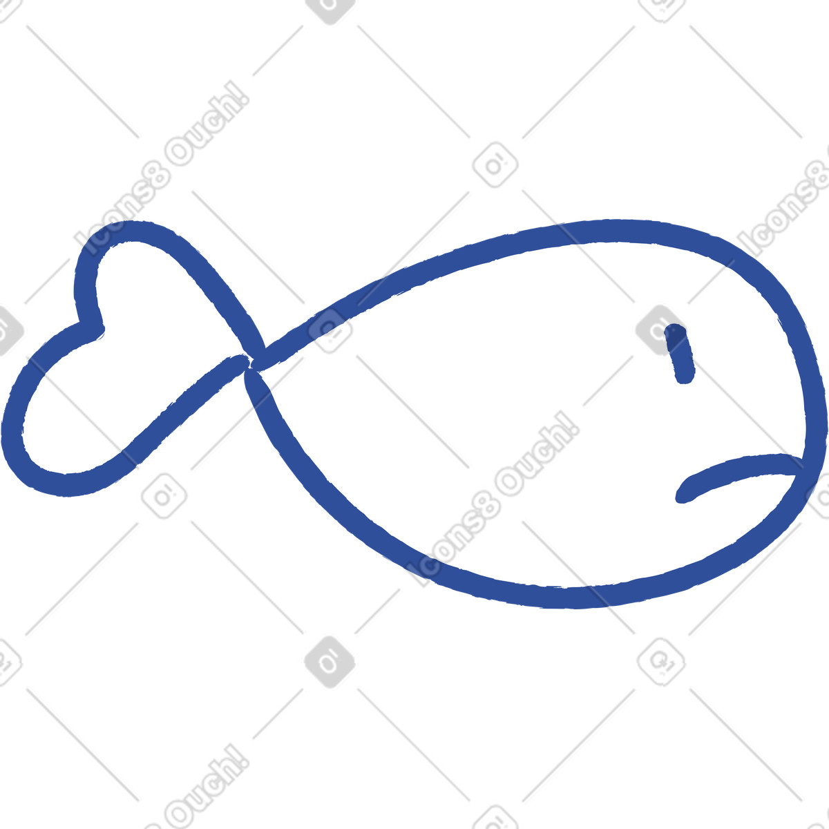 Fisch-Illustration im Lime-Stil als Download in PNG, SVG