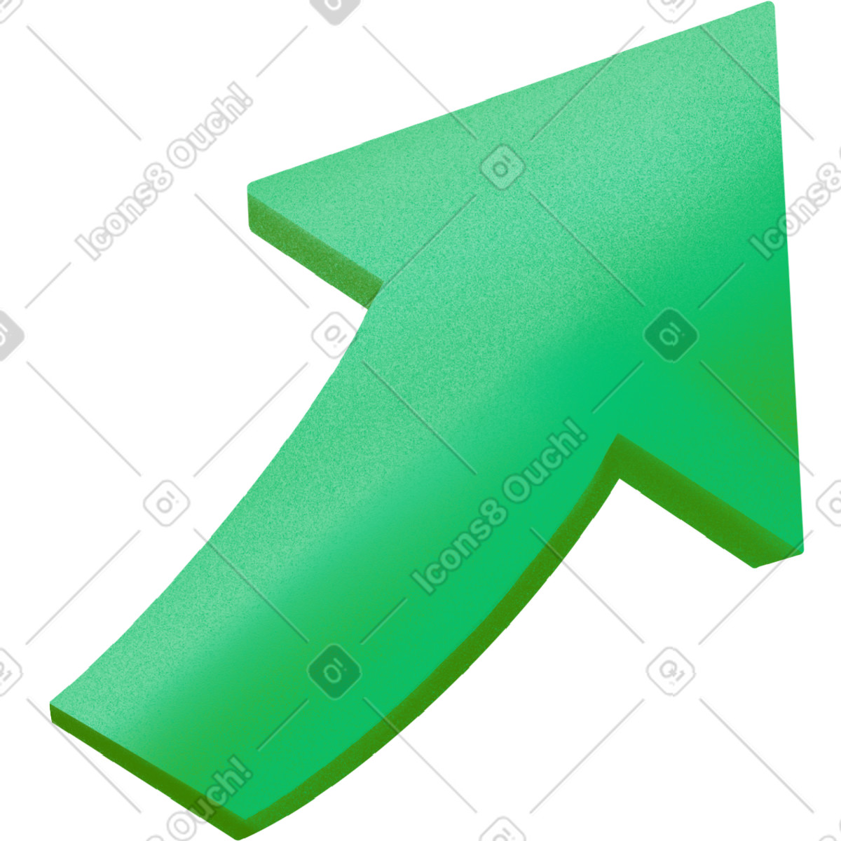 Green arrow illustration in PNG, SVG