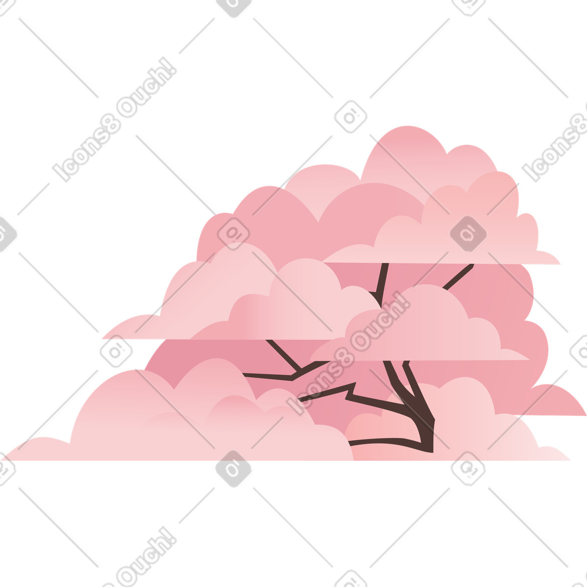 Ilustración Sakura en estilo Vivid a descargar en PNG y SVG