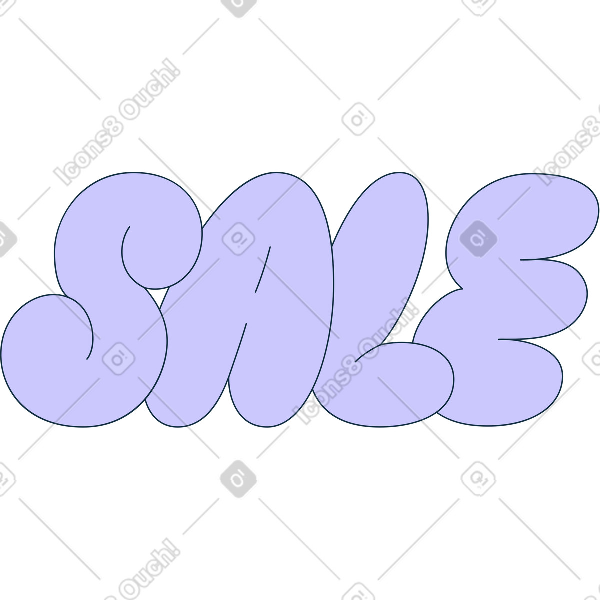 Scritte di vendita illustrazione in stile Bubble gum scarica in PNG, SVG