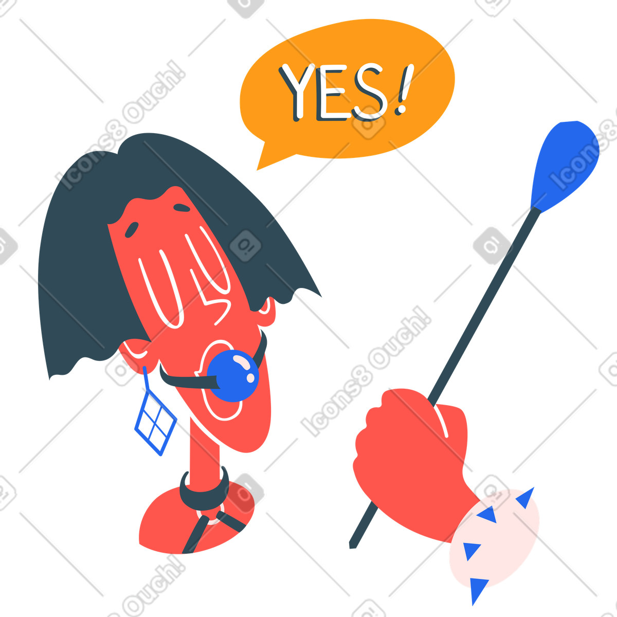 下载 Kingdom 风格的 参与 bdsm 生活方式的人 插画，支持 PNG、SVG 格式