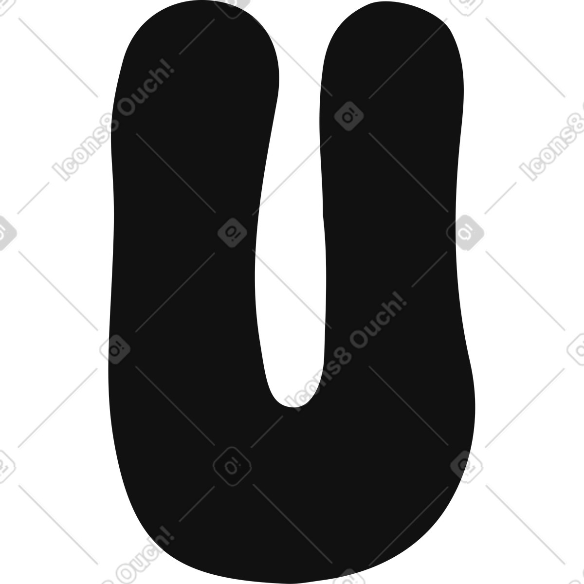 Ilustração de Letra você em no estilo Journal para baixar em PNG, SVG