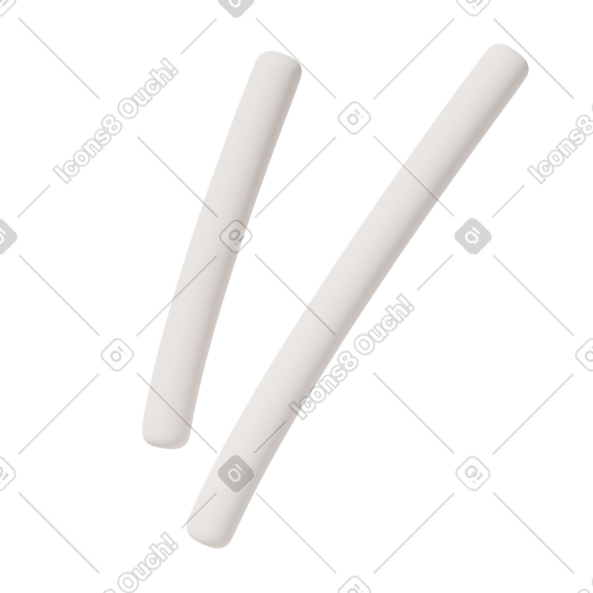 White lines 1 illustration in 3D Casual life style download in PNG, SVG