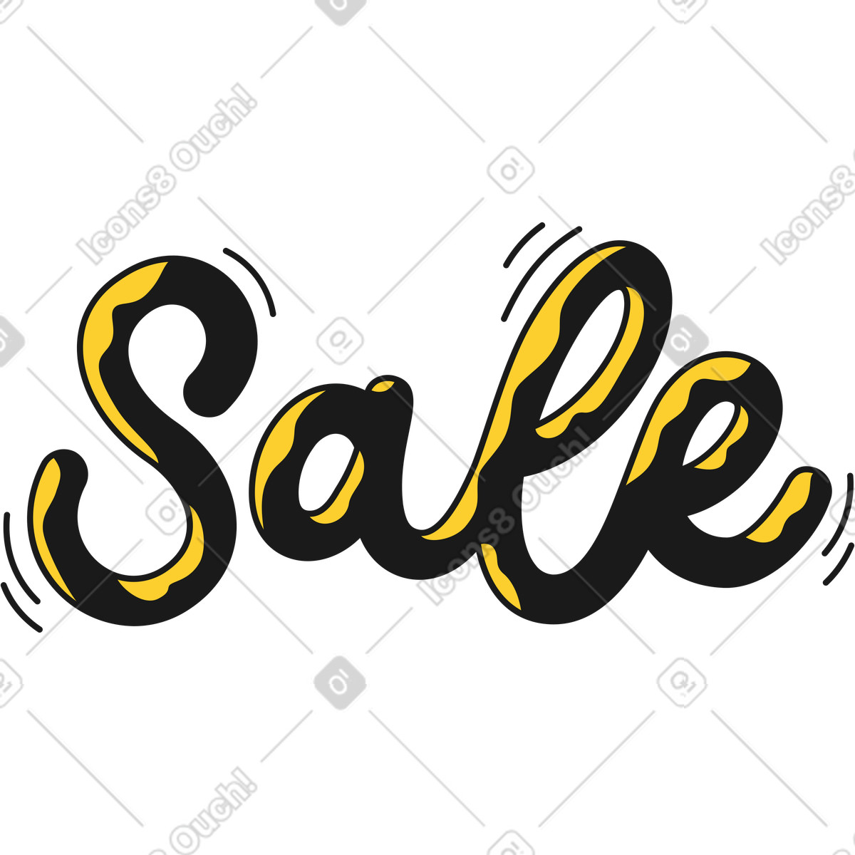 Verkauf-Illustration im Taxi-Stil als Download in PNG, SVG