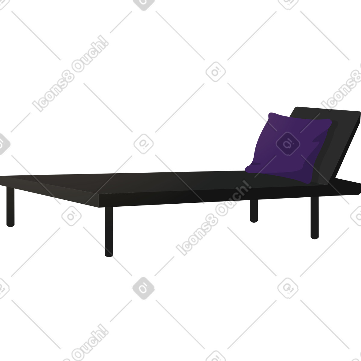 Lettino illustrazione in stile Vivid scarica in PNG, SVG