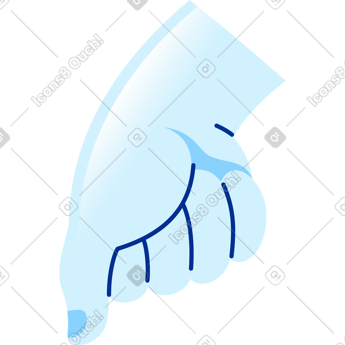 Glossy 스타일의 손 일러스트레이션 PNG, SVG 다운로드