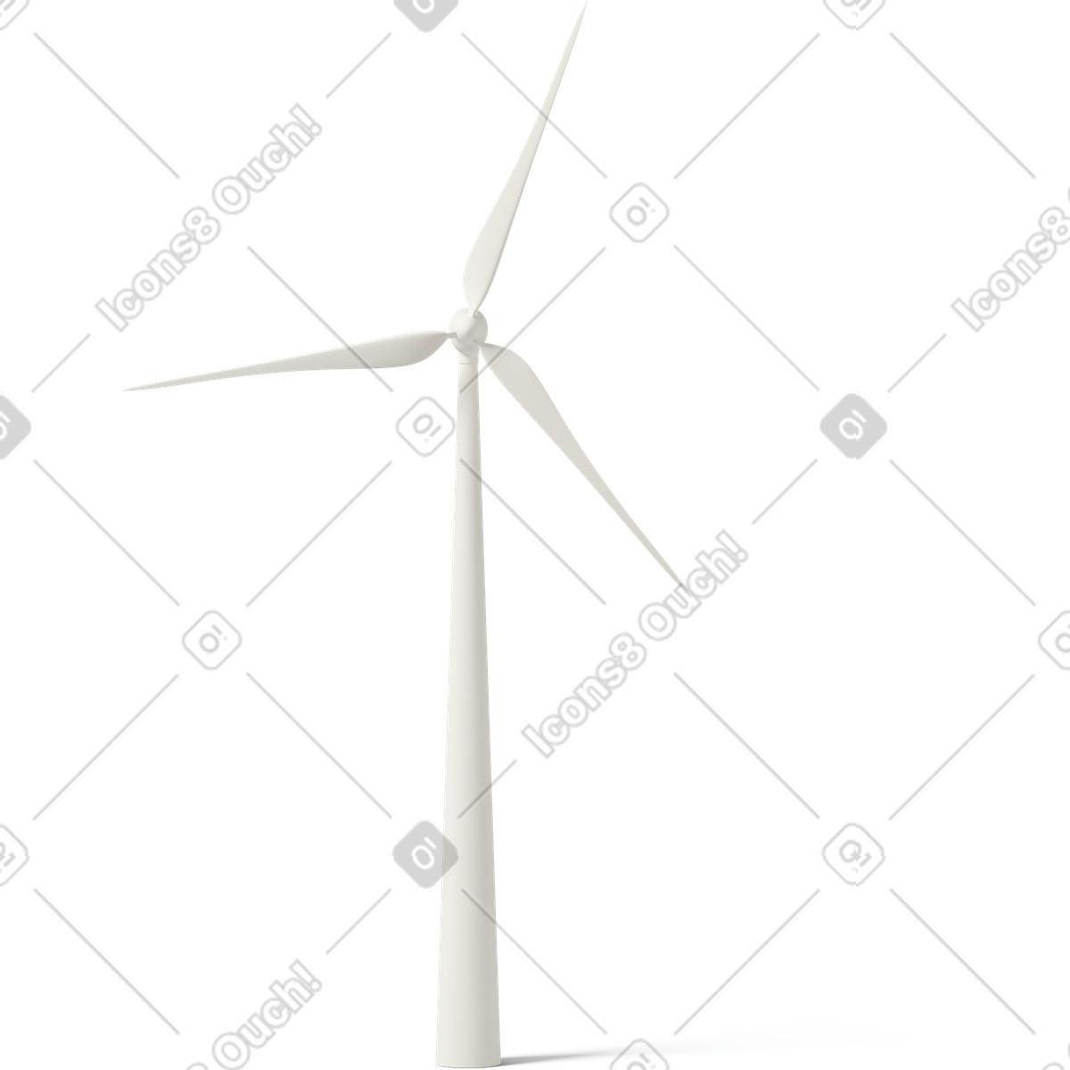Ilustración Wind turbine en estilo 3D Casual life a descargar en PNG y SVG