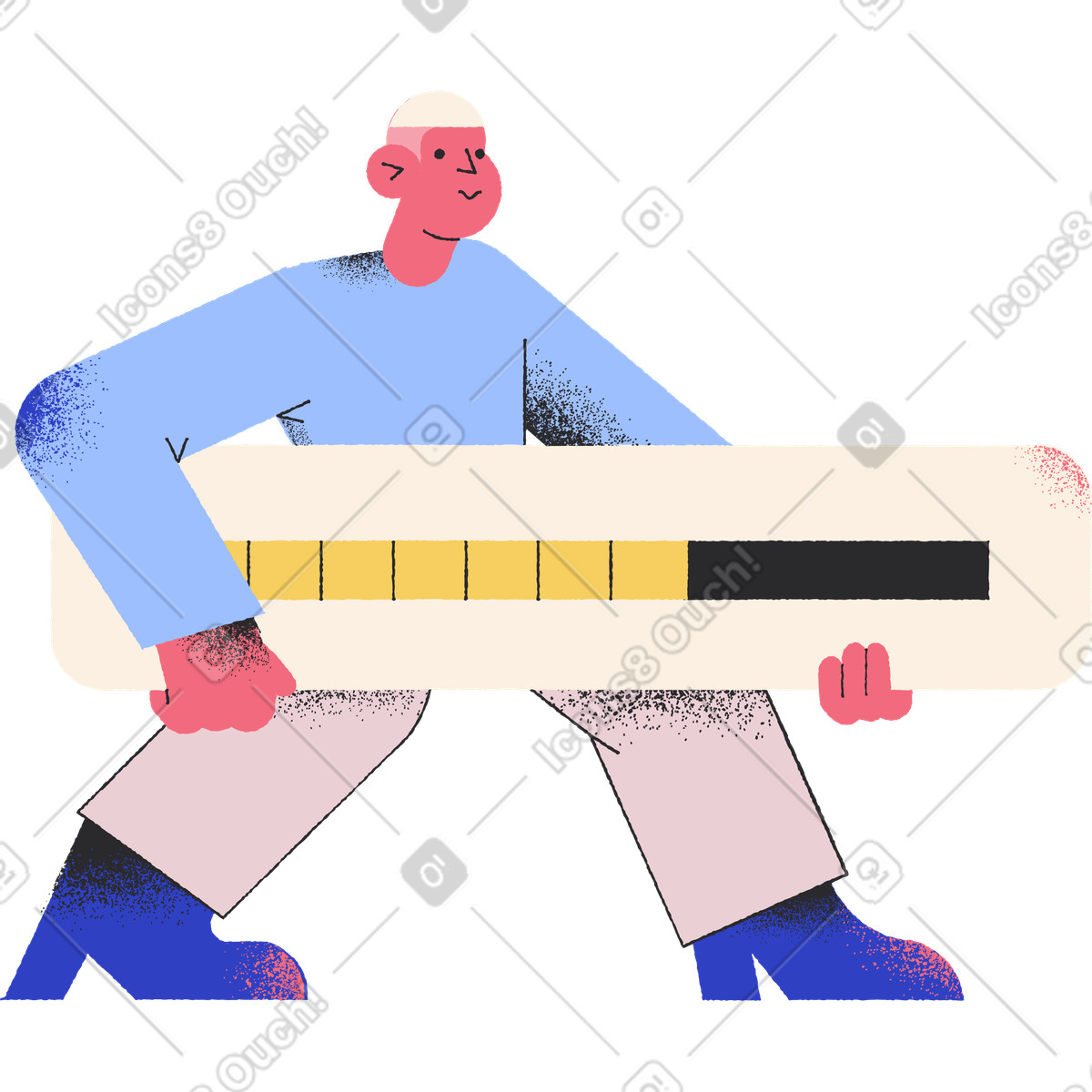 Man illustration in Pablo style download in PNG, SVG