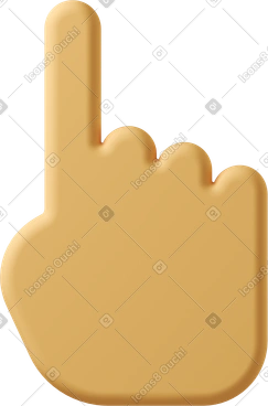 Orange hand cursor PNG, SVG