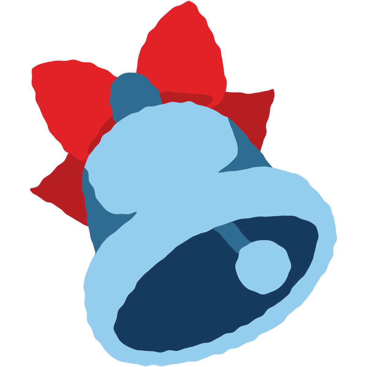 Bell with bow ringing illustration in Cherry style download in PNG, SVG