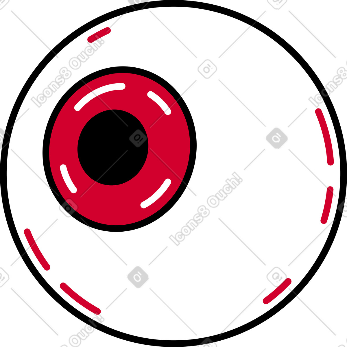 Augapfel-Illustration im Ruby-Stil als Download in PNG, SVG