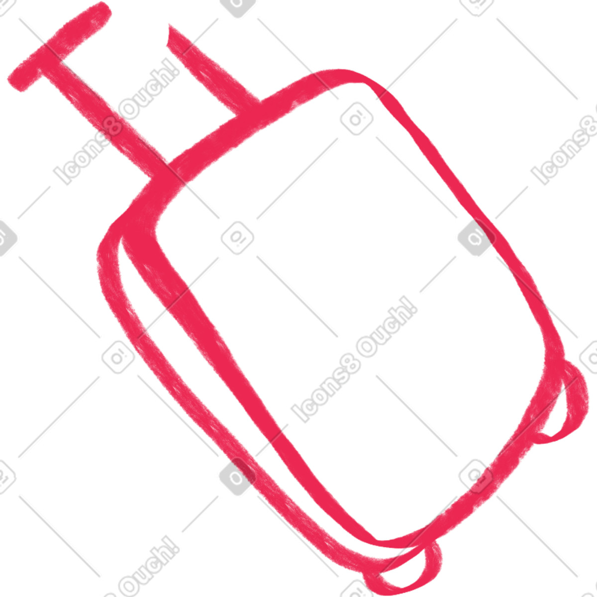 Ilustración Red suitcase en estilo Bonny a descargar en PNG y SVG