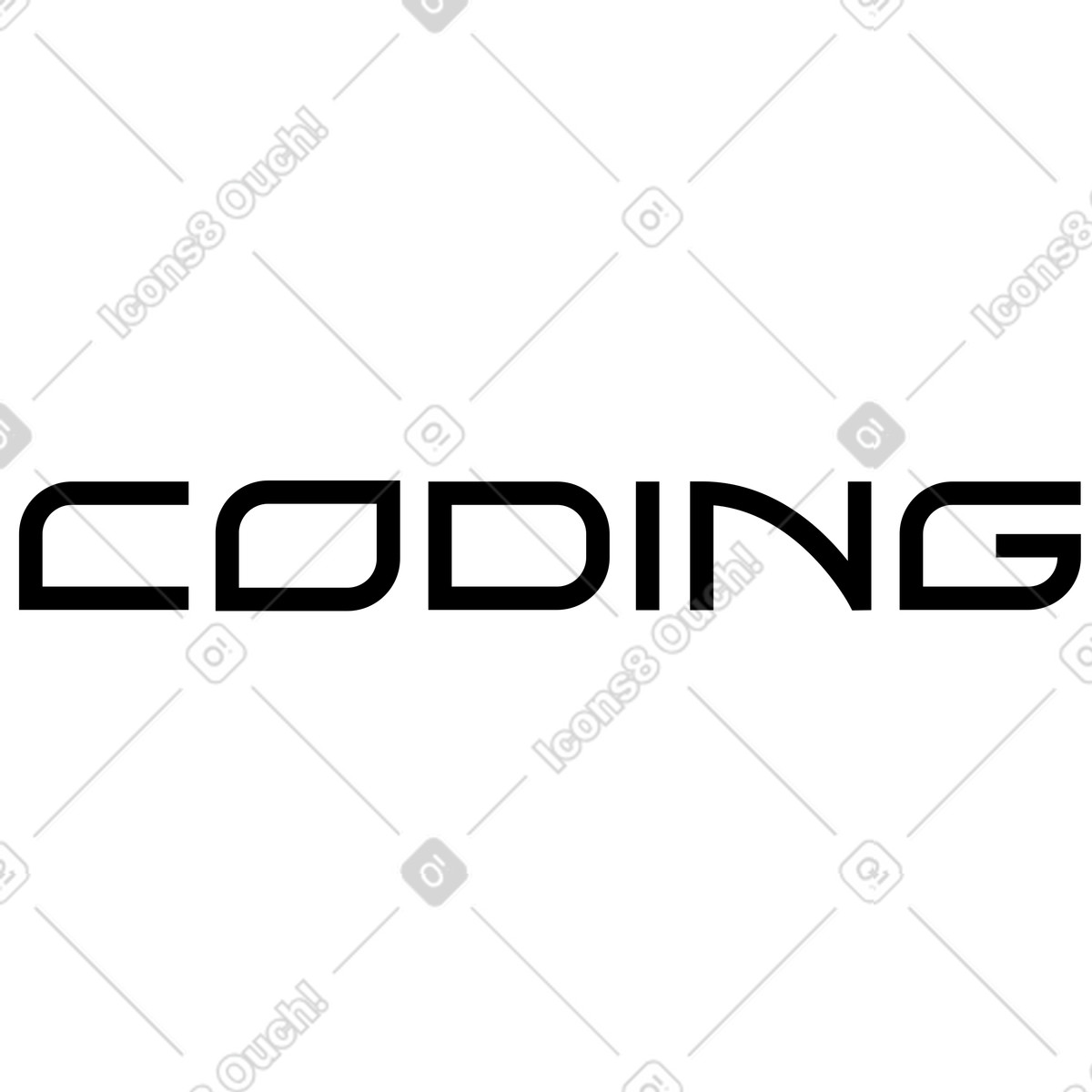 Lettering coding text illustration in Typography style download in PNG, SVG
