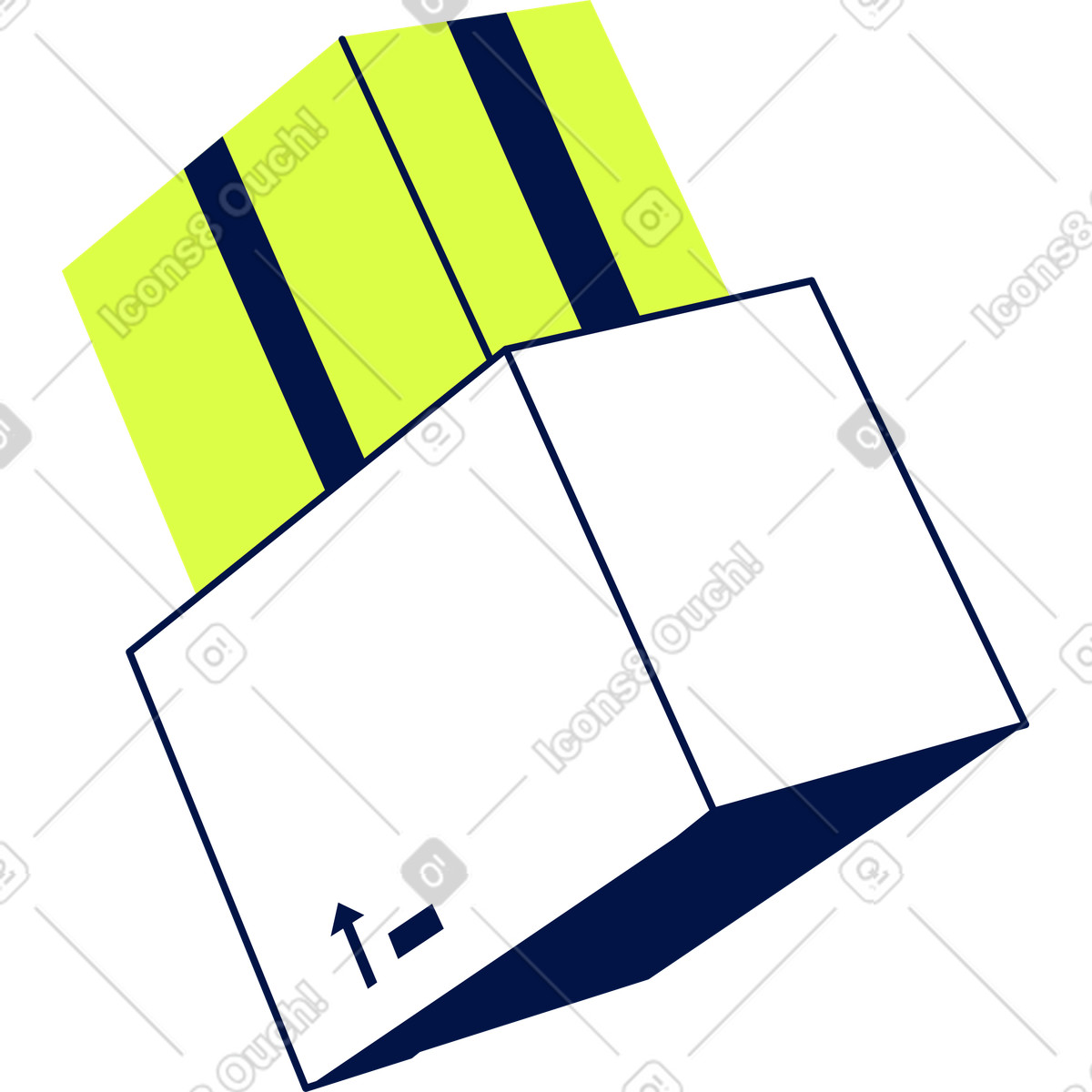 Ilustración Cajas en estilo Glow a descargar en PNG y SVG