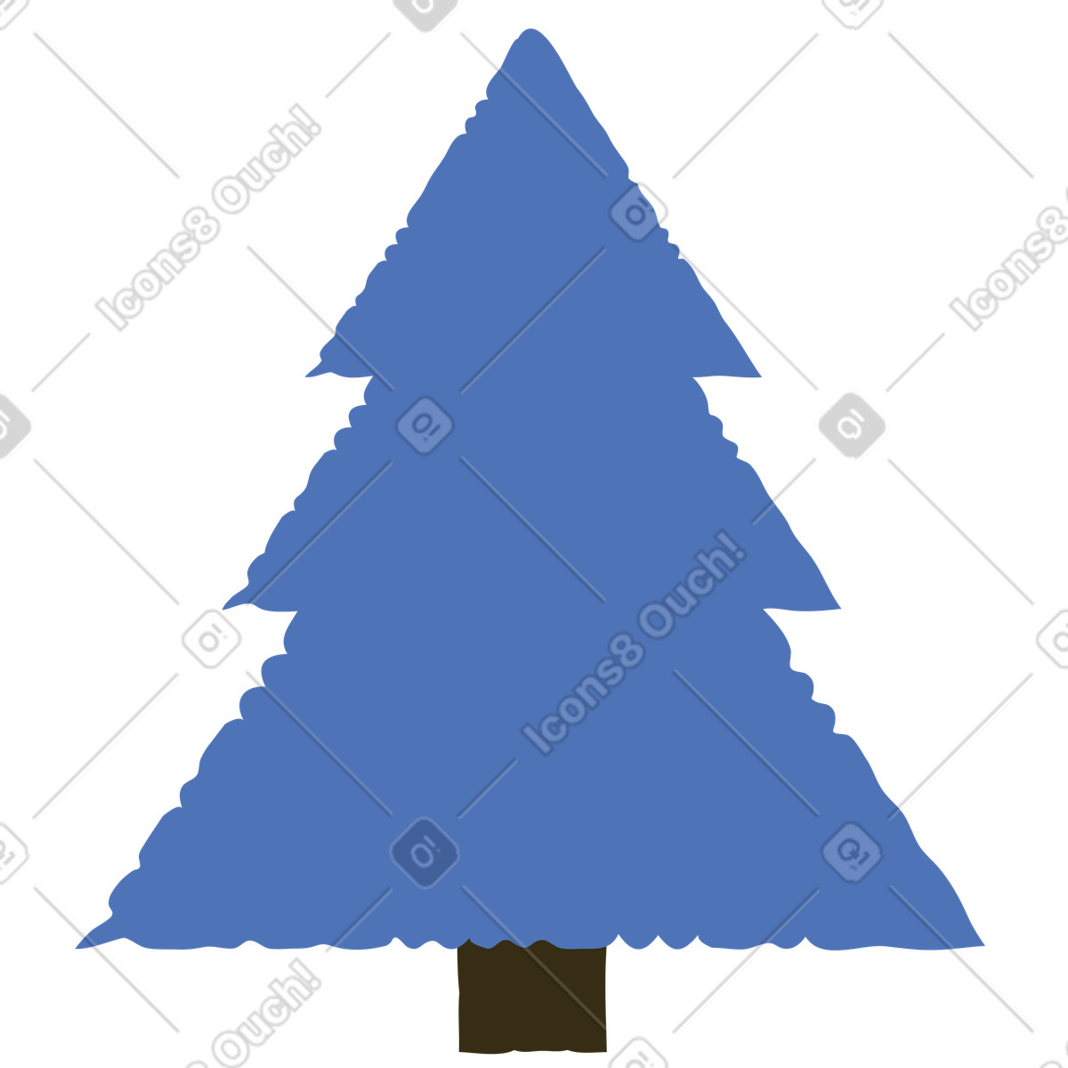 Pine tree illustration in Bermuda style download in PNG, SVG