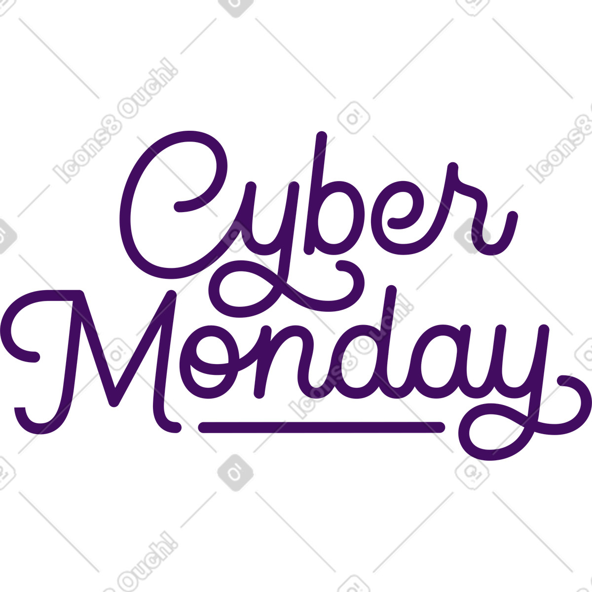 Scritte cyber lunedì illustrazione in stile Simplistic scarica in PNG, SVG