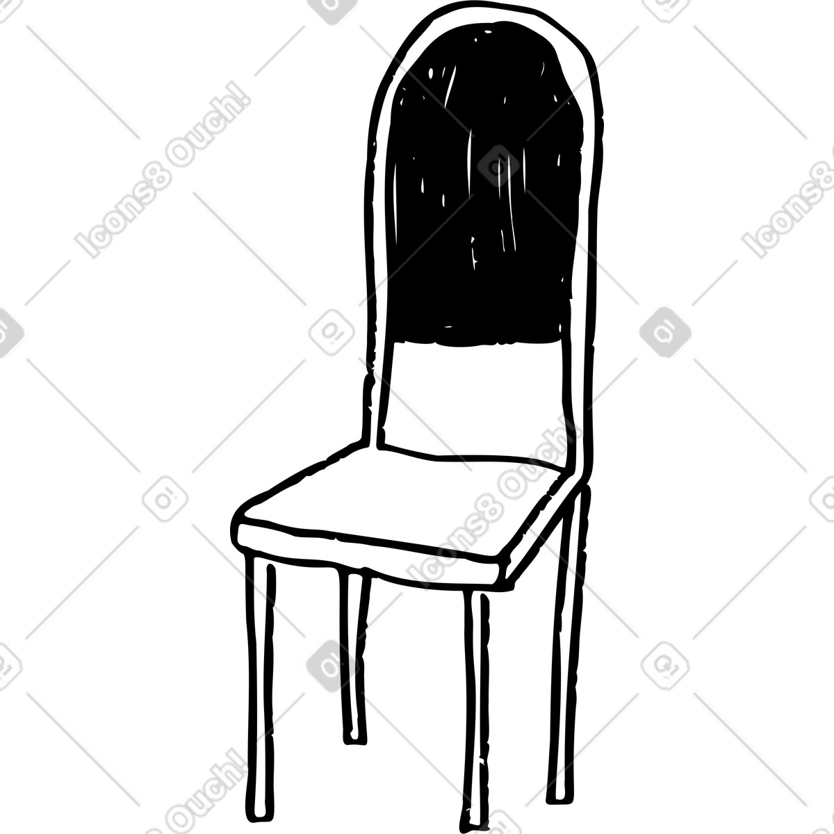 下载 Marks 风格的 咖啡椅 插画，支持 PNG、SVG 格式