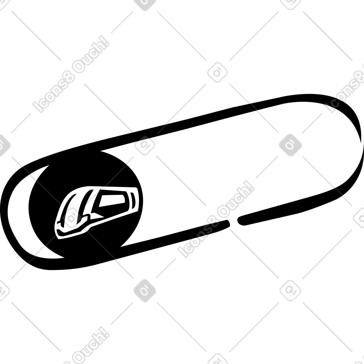 Illustration Disabled train option toggle in transport booking settings dans le style Line à télécharger aux formats PNG, SVG