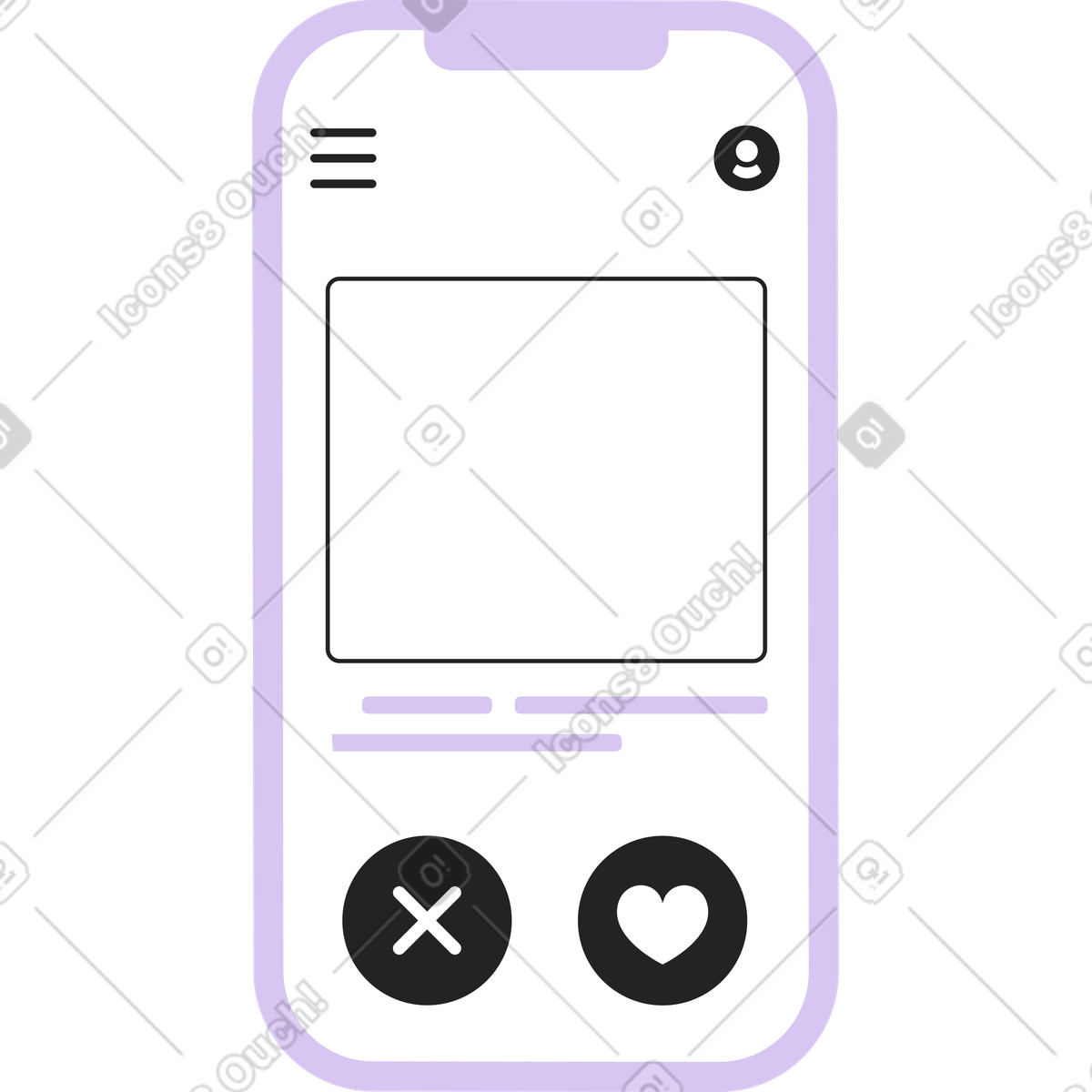 Иллюстрация Телефон с интерфейсом в стиле Sammy Line — скачать в форматах PNG, SVG