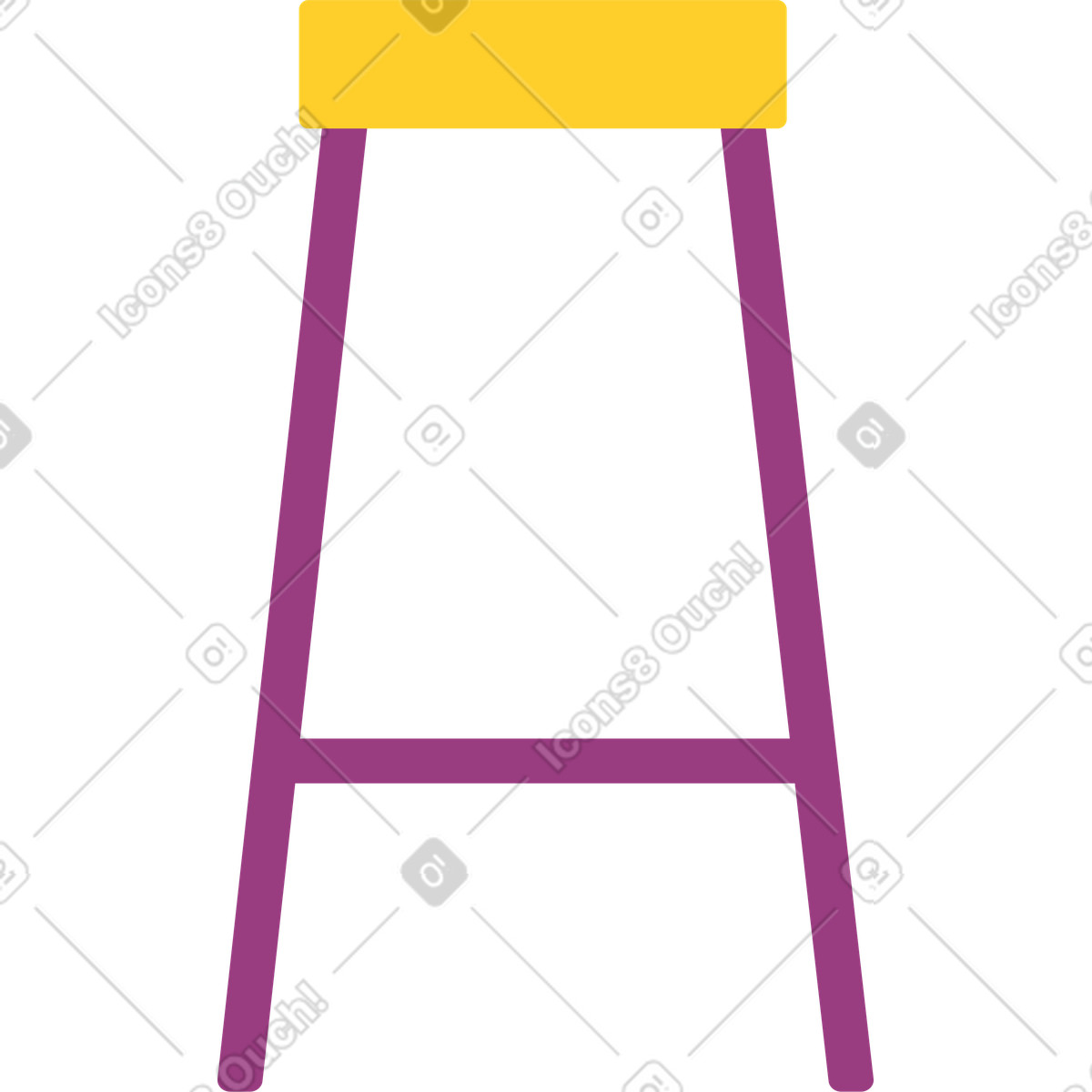 Illustration Tabouret dans le style Sammy à télécharger aux formats PNG, SVG
