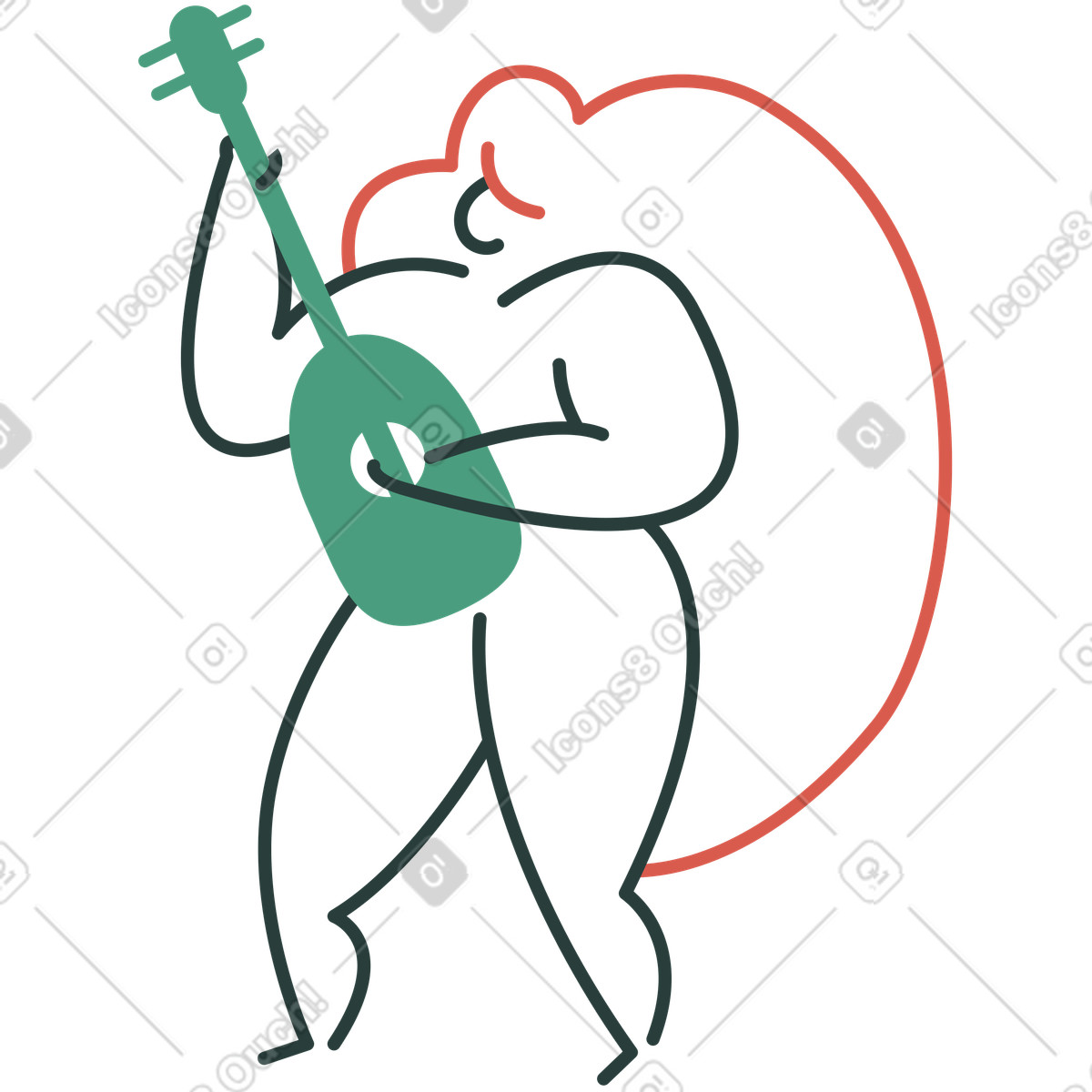 Ilustração de Menina em no estilo Macaroni para baixar em PNG, SVG
