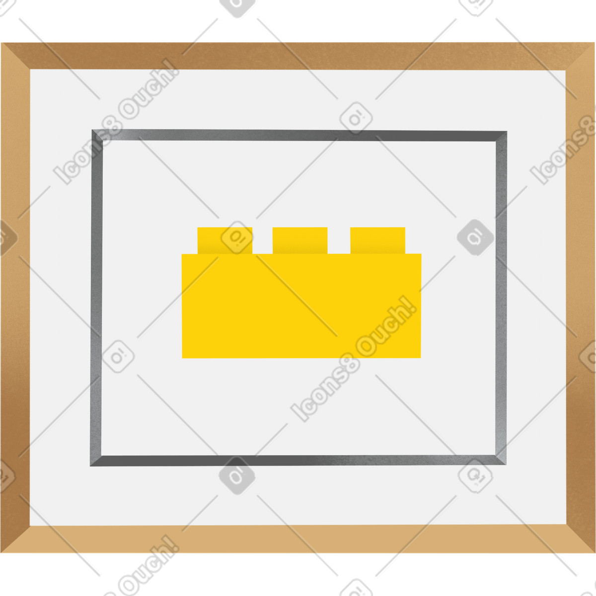 Painting of a lego piece illustration in Patchwork style download in PNG, SVG