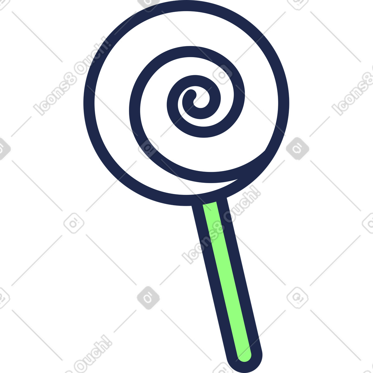 Lecca-lecca a spirale illustrazione in stile Outline scarica in PNG, SVG