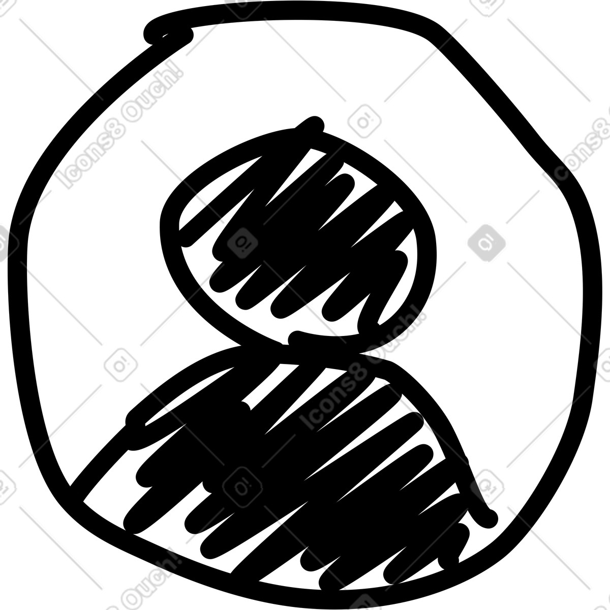 Ilustração de Avatar profile silhouette simple user head and shoulders doodle em no estilo Rondy Stickers para baixar em PNG, SVG