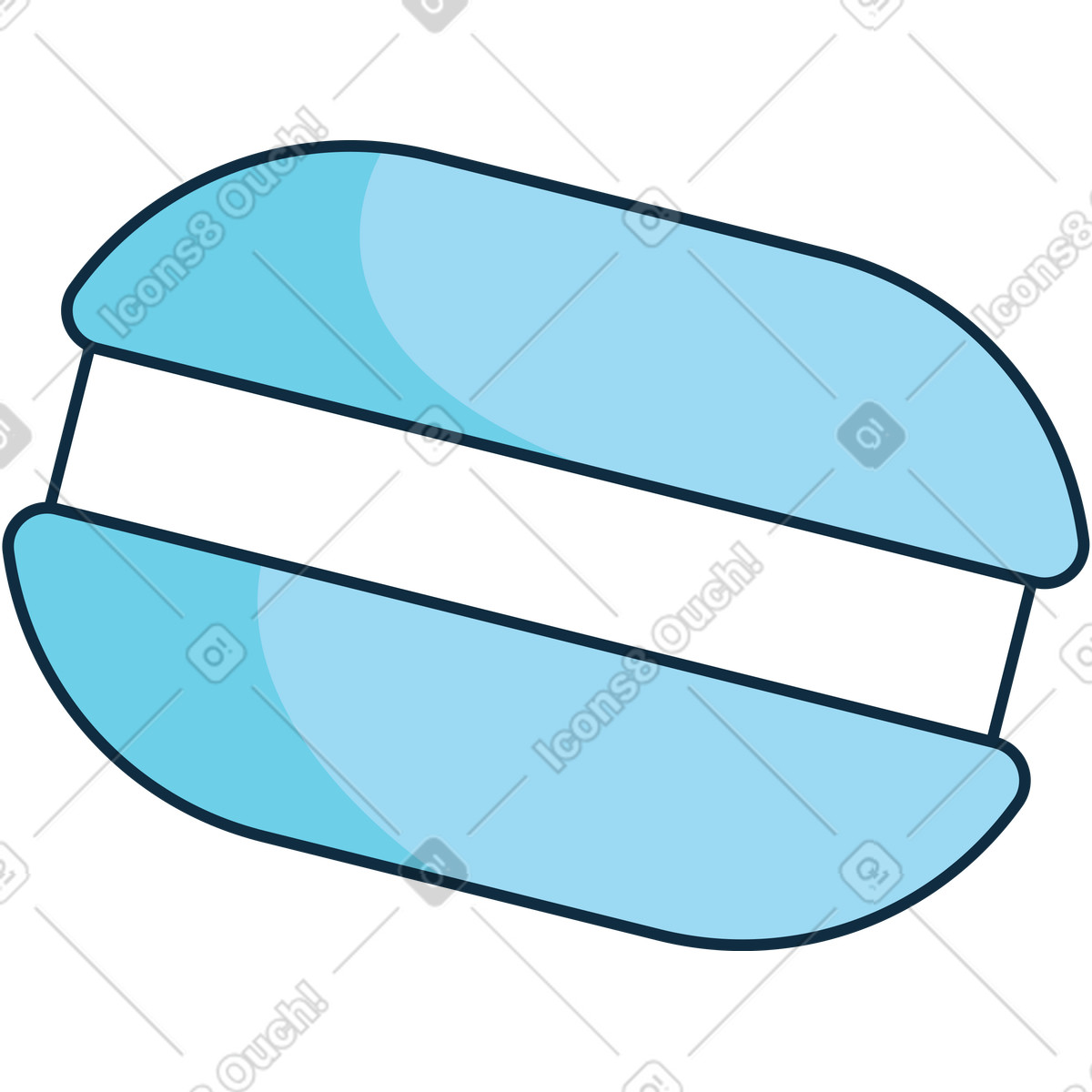 Macaron illustration in PNG, SVG