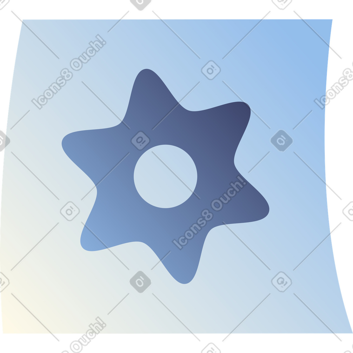 Post-it con ruota dentata illustrazione in stile Beam scarica in PNG, SVG