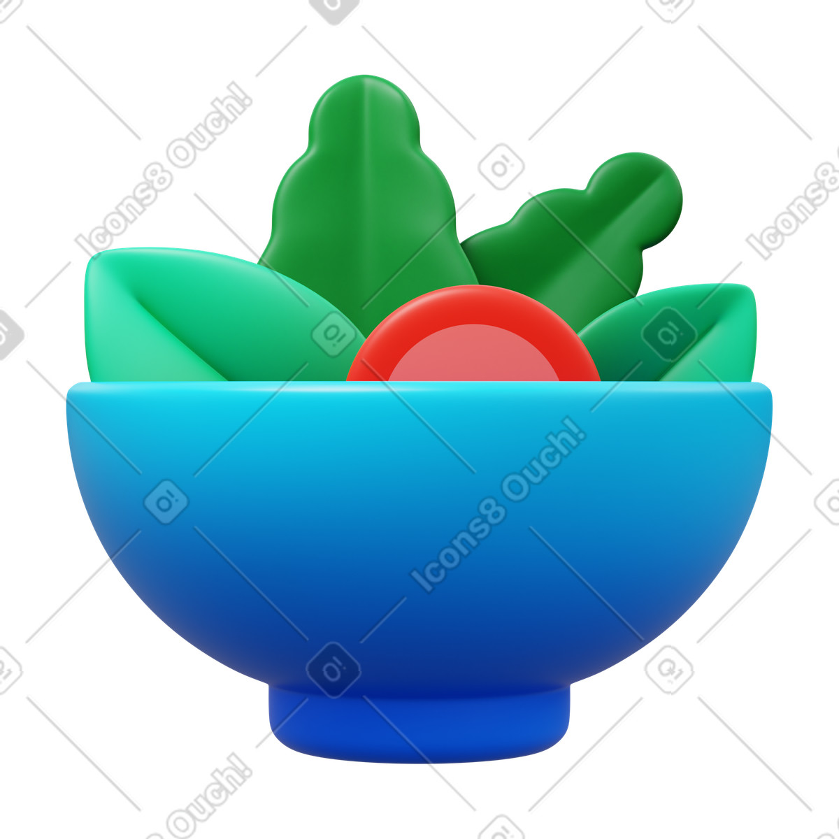 3D Fluency スタイルの Salad のイラストをPNG、SVG形式でダウンロード