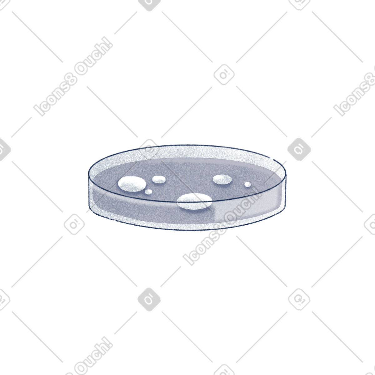 Ilustración Placa de petri en estilo Haze a descargar en PNG y SVG