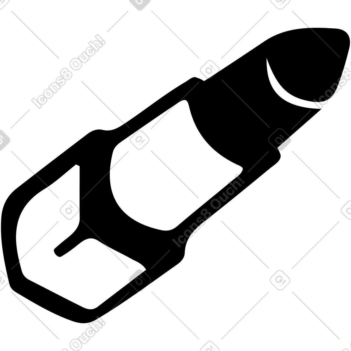 Lippenstift-Illustration im Line-Stil als Download in PNG, SVG