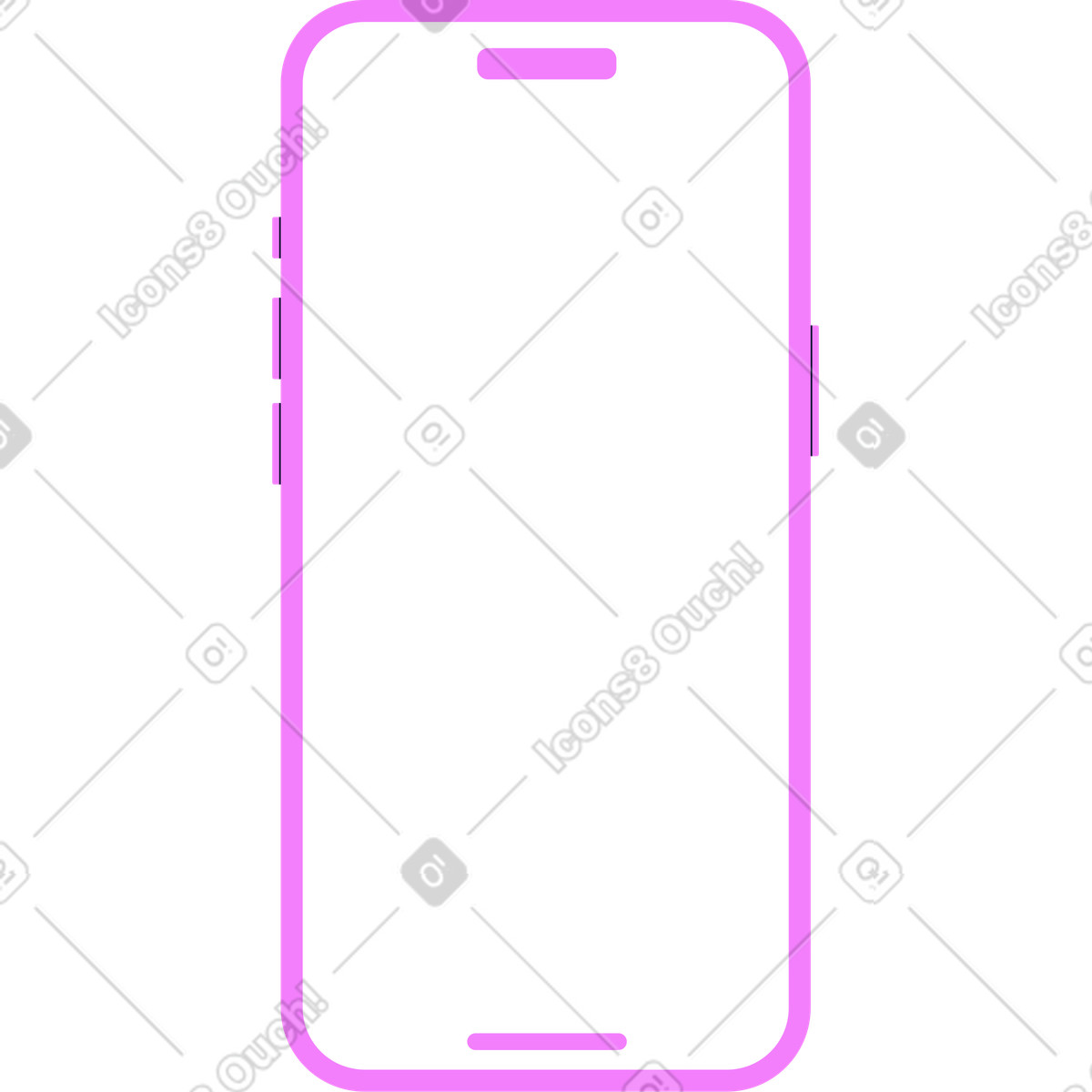 Grande telefono illustrazione in stile Cubes scarica in PNG, SVG